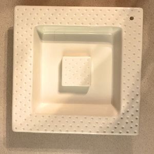 Nora Fleming Swiss Dot 12” Square Napkin Holder/Candy Dish (Retired)